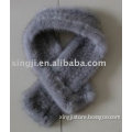 Natural Sapphire Color Mink Fur Knitted Scarf